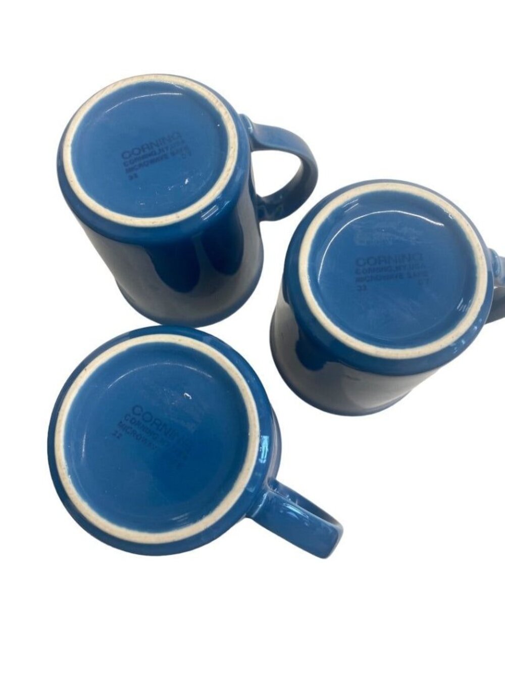 Corning Coffee Mugs Cups Blue 16 oz Set 3 - Picture 4 of 5